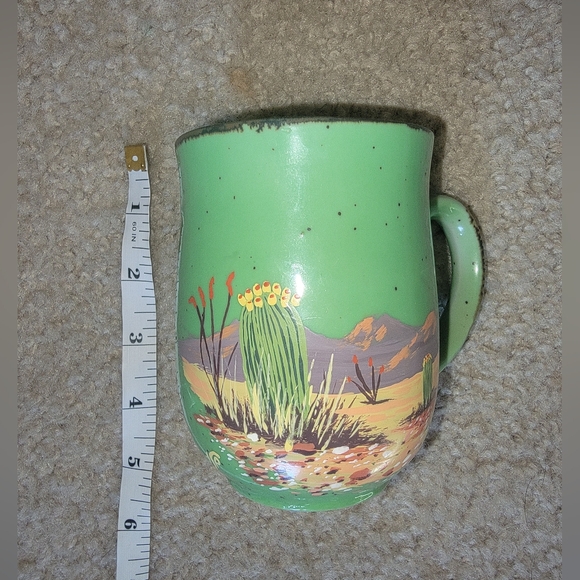 Set of three ceramic mugs Cactus theme. Vintage. - Picture 3 of 5